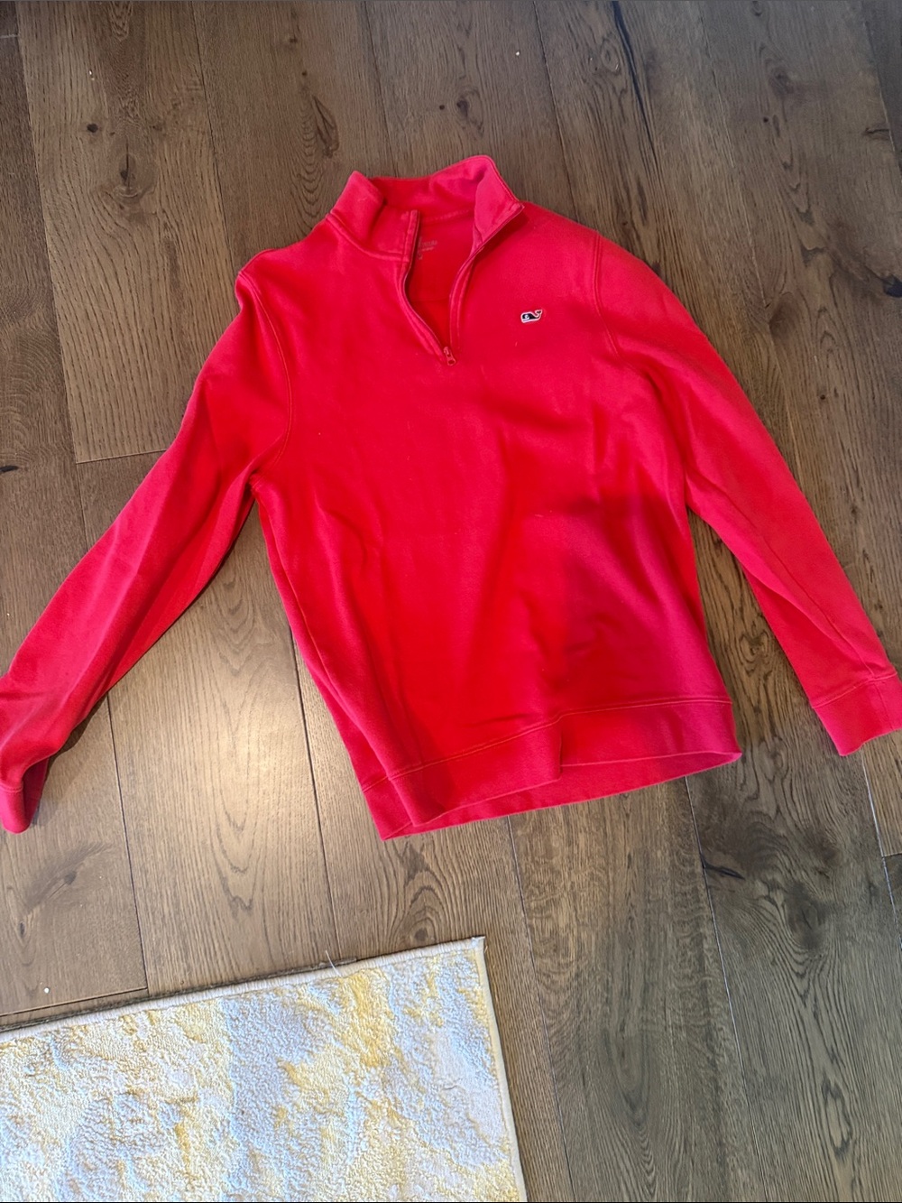 Vineyard Vines Kids Bright Red Quarter-Zip Pullover